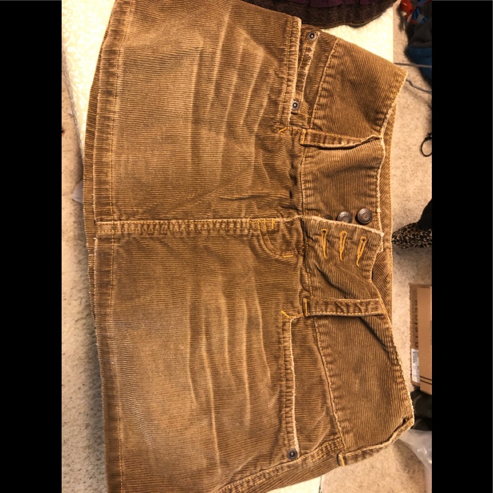 Abercrombie & Fitch corduroy mini skirt w/belt sz0